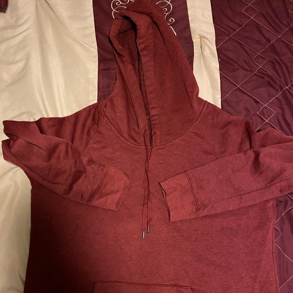 Brick red pull over hoodie